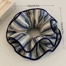Dây buộc tóc sọc thanh lịch, chất liệu polyester, thích hợp cho búi tóc, tóc đuôi ngựa, dùng được cho mọi mùa. - Nhiều màu - Xem 2