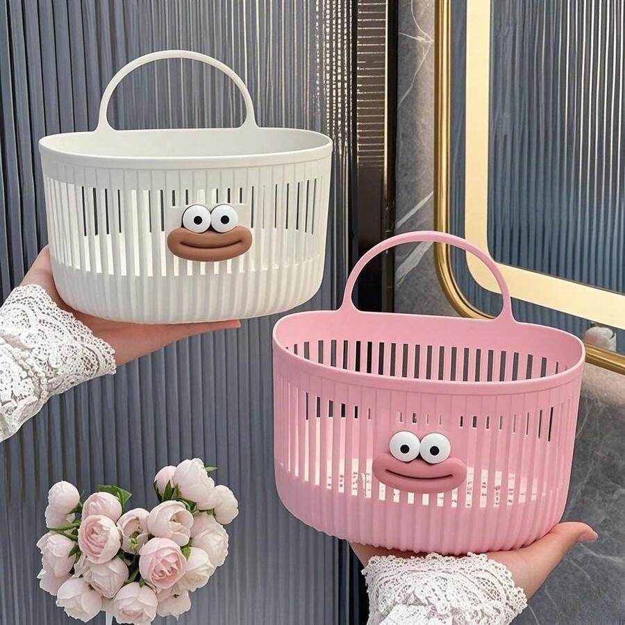 Giỏ treo nhỏ đa năng, giỏ đựng khăn giấy nhà tắm, giỏ treo tường nhà bếp, ký túc xá, cạnh giường ngủ, thiết kế mới / Giỏ đựng đồ treo tường hình hoạt hình dễ thương, giỏ đựng đồ nhà tắm, giỏ đựng đồ gia dụng, giỏ treo nhỏ sáng tạo. - Mô hình màu trắng trong suốt - Xem 1