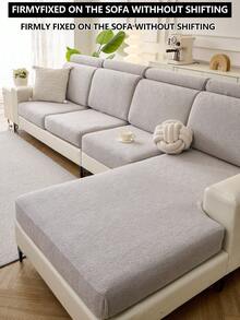 1 tấm bọc ghế sofa co giãn, chống trượt, chống tràn, che phủ toàn bộ, chất liệu vải dày dặn, có thể giặt máy, chống bụi, thân thiện với thú cưng, có thể điều chỉnh kích thước cho phòng ngủ, văn phòng, phòng khách, ghế sofa hình chữ L 1/2/3/4 chỗ ngồi. - Màu Xám nhạt - Xem 7