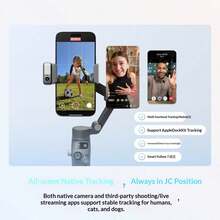Bộ ổn định gimbal điện thoại thông minh DJI Osmo Mobile 8 siêu nhẹ, theo dõi thông minh, gậy selfie, theo dõi 360° thông minh, phát trực tiếp, chân máy, bộ tiêu chuẩn, cấu hình chính thức, màu đen. - Xem 2