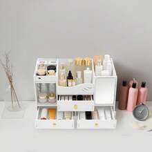 RibasuBB White Makeup Cosmetic Organiser Jewelry Storage Boxes Drawer Dressing Table Tidy Case - White - View 9
