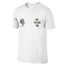 Men's 180g Heavyweight Cotton Crew Neck T-Shirt, "BURY ME IN DARC NFGU" Gothic Letter Print, DARCSPORT Inspired Streetwear Gym Tee - 白色 - 查看 3