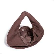 Fashionable Casual Women's Bag In A  Western Style, Spacious Tote Bag That Can Be Used As A Stylish Shoulder Or Underarm Bag, Practical Everyday Bag With A Classic Silhouette, Perfectly Suited For Urban Professional Life, Casual Leisure Outfits, And Modern Shopping Trips With A Western  Aesthetic. - Chocolate - View 6