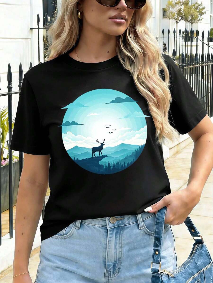 Women T-Shirts - Black - View 1
