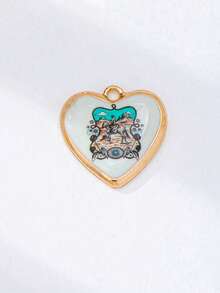 1 pièce Charme de cœur de cowboy/cowgirl occidental en émail pour la création de bijoux - Pendentif thème sud-ouest pour collier, bracelets, boucles d'oreilles - Far West, cactus, cowboy, cowgirl, bottes, accessoires de bijouterie cheval - Multicolore - Voir 16
