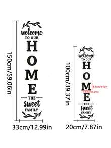 1 Set "Welcome To Our Home" 3D Acrylic Mirror Wall Sticker - Self-Adhesive Reflective Pattern, Suitable For Living Room, Bedroom, Bathroom - Elegant Beige And White Design With Olive Wreath Pattern, Mirror Wall Decal - Multicolor - View 3