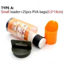 Kit de accesorios de pesca de carpa, sistema de bolsas PVA, herramientas de carga de cebo de carpa, tallos PVA, cargador para aparejos de carpa, equipo de pesca con alimentador de método - Blanco - Ver 10