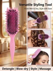 Hair brushes-EU+UK 卷发造型梳，尼龙刷毛定型梳，减少拉扯和毛躁，适用于3A-4C波浪卷发质，居家/旅行/沙龙专业造型工具。是喜爱卷发护理的家人和朋友的理想礼物，适合生日、圣诞节、情人节、母亲节、父亲节等各种场合。 - 氣墊梳 - 查看 6