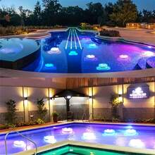 10 LED Pool Lights, Remote Control Color Changing Pool Atmosphere Lights, Waterproof RGB Ambiance Lighting For Pond, Swimming Pool, Aquarium, Bathtub - Suitable For Wedding, Fountain, Holiday Party - Multicolor - View 7
