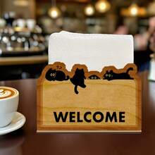 Wooden Tissue Box Holder, Suitable For Decoration In Restaurants, Bars, Hotels, Home Kitchen Countertops - E - View 4