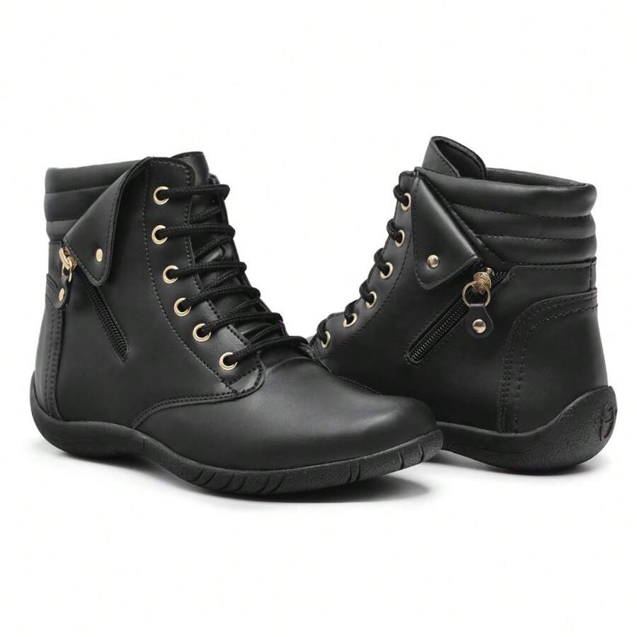 Women's Ankle Boot, Lightweight And Durable - Negro - Ver 1