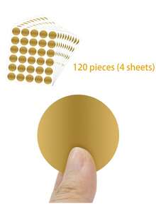 60/120 miếng dán cào tròn màu vàng, thích hợp cho vé số, các dự án DIY và rút thăm trúng thưởng. - Vàng - Xem 10