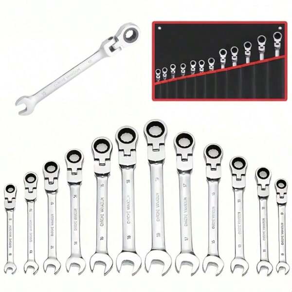 Cờ lê bánh cóc 180°, cờ lê hệ mét 72 răng, cờ lê tiết kiệm sức lao động và giá cả phải chăng, dụng cụ gia đình, dụng cụ sửa chữa ô tô.