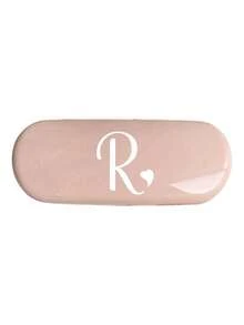 Solid Color Glasses Case Minimalist New Design Portable Waterproof Dustproof Small Plastic Material (Small, Plastic Material) Initial Glasses Case Hard Shell - PU Leather Artistic Letter And Heart Pattern Printed Glasses Case - Multicolor - View 21