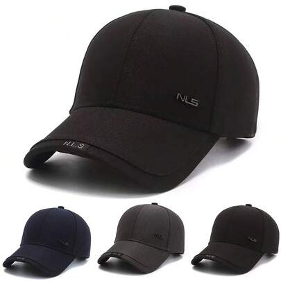 1顶男士NLS字母棒球帽，街头时尚休闲帽，适合春秋季户外活动、旅行、海滩度假