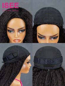 ISEE HAIR Wear Go 半头假发 缅甸卷发/蓬松直发 灵活贴合 三合一半头假发 带抽绳 即戴即用 无胶真人发假发 180% 密度 18-28 英寸常规长度 未经加工 新手友好 - SNatural - 查看 6