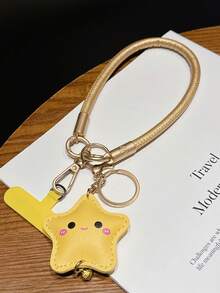 1 chiếc móc khóa đeo tay hình ngôi sao mềm mại, mặt dây chuyền hình chuông dễ thương, móc khóa chống thất lạc tiện dụng. - Nhiều màu - Xem 13