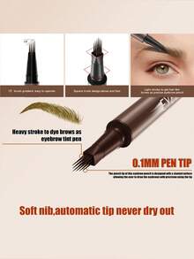 W3W 4D Eyebrow Pencils With Professional Square Brush Tip For Realistic Hair Like Strokes Waterproof Long Lasting Smudge Proof Natural Contour Effect Easy To Apply Brow Makeup For Beginners And Daily Use Perfect Holiday Or Birthday Gift For Women Seeking Defined Natural Looking Eyebrows - 多色 - 查看 3