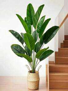 12/18/24 Leaves Large Artificial Banana Tree, Suitable For Indoor And Outdoor Placement, Ideal For Office, Garden Decor, Home Decor, Photography Backdrop, Father's Day, Mother's Day, Independence Day - Multicolor - View 1