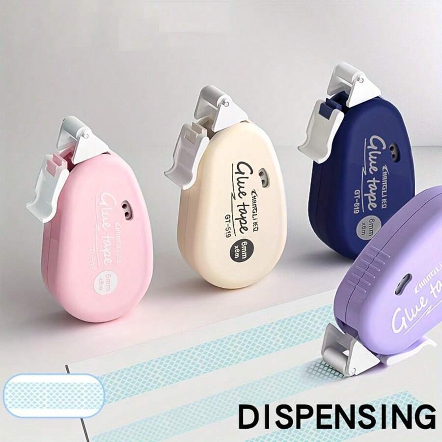 3 cuộn băng dính hai mặt dạng lăn, dễ sử dụng, tiện lợi cho việc tự làm sổ lưu niệm, đồ thủ công và đồ dùng văn phòng. - nhiều màu - Xem 1