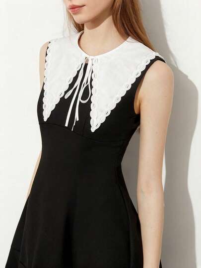 1 件装多功能白色可拆卸领结，适合搭配连衣裙和半身裙，适用于节日和旅行场合。