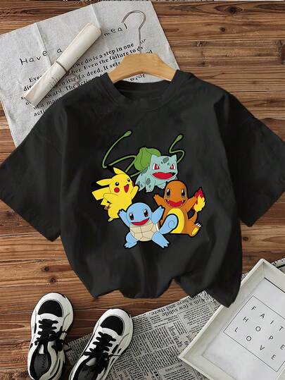  Pokemon Genuine Authorized Ladies' High-Quality Cotton T-Shirts, Cute Cartoon T-Shirts With Classic Patterns, Cartoon Street Style Cotton T-Shirts, Ladies' Fashionable And Elegant T-Shirts, And Cartoon Lovers' T-Shirts, Which Are Gifts For Cartoon Lovers.