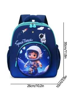 New Unisex Astronaut Backpack, Lightweight And Comfortable, Suitable For Daily Commute And School Use - Blue - View 4