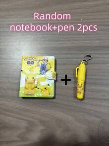 pokemon 2/4/8pcs Notebook With Pen, Spiral Bound Memo Pad, Student Gift, Suitable For Holiday Party Small Gift (Pen And Notebook Randomly Combined) - Multicolor - View 9