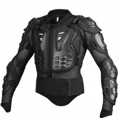 1pc Motorcycle Riding Protective Gear, Riding Safety Apparel, Motorcycle Riding Equipment, Motorcycle Protective Clothing, Off-Road Chest Back Spine Protector, Breathable Anti-Fall Riding Suit, Bicycle Riding Accessories, Racing Protective Clothing, Gift For Male & Female Riders