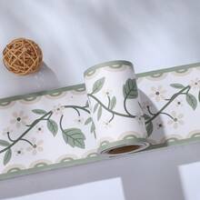 Self-Adhesive Ceramic Tile Trim Sticker, Decorative Wall Border For Kitchen, Bathroom, Waterproof Baseboard - Green-edged Vines - View 7