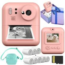 Instant Print Camera: Social Gift - Instant Camera & Portable Photo Printer For Adults, Prints 1080P HD Photos/Videos In Seconds With Fun Filters, Perfect Gift For Travel, Christmas, Birthday - Ideal For Men, Women, Couples, Friends (1300mAh Rechargeable Battery) - Christmas, Birthday, New Year, Halloween Gift - ZSK-multicolor - View 24