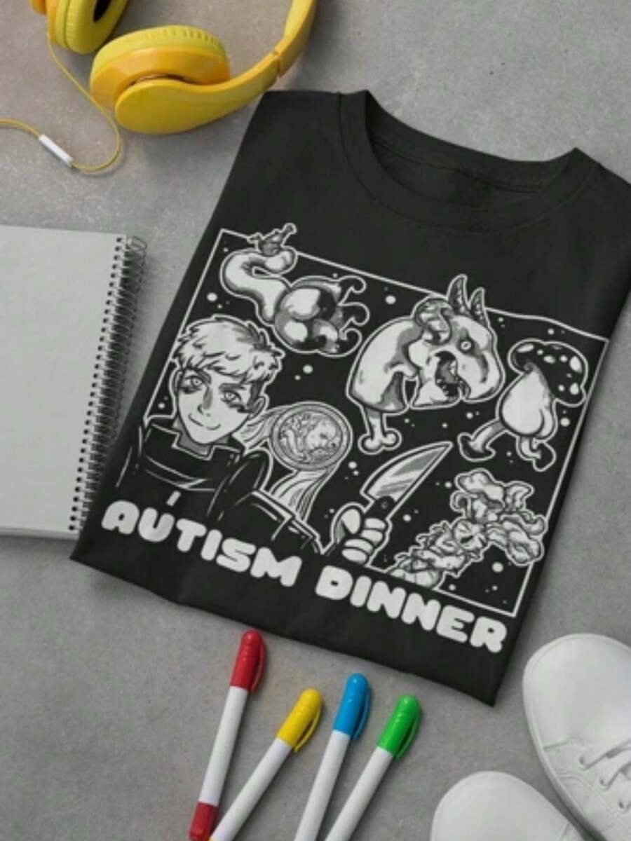 Anime Vintage Laios Touden Dungeon Meshi T-Shirt, Unisex Tee For Anime Fans,-1 - 黑色 - 查看 1
