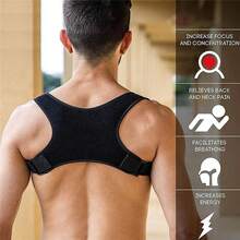 Comfortable Breathable Posture Corrector - Adjustable Corrector - Seamless Back, Spine, Neck And Shoulder Support - Suitable For Daily Wear - Clavicle Stabilization - Promotes Healthy Posture, Prevents Hunchback - Unisex Training Vest - Black - View 4