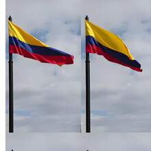 1pc Colombia National Flag, Festival Celebration Bunting, Match Hanging Flag, Outdoor Decoration, Garden Flag, Colombia Restaurant Decor, Flag - A - View 3