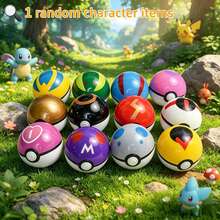 1/2/24pcs Set 1pc Pokemon Model Toy With 1pc Pop-Up Poke Ball Pokemon Surprise Flip Pet Ball | Toy Collectible | Boy Toy Perfect Birthday Party Gift - Multicolor - View 13