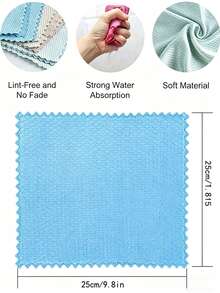 100pcs Ultra Fine Microfiber Cleaning Cloths - Window Cleaning Cloths, Magic Cleaning Cloths, Fish Scale Towels, Lint-Free Cloths, Suitable For Glass, Kitchen, Countertops, Mirrors, Dishes, Drying Cloths, Cars, Glass Polishing Cloths - Multicolor - View 10