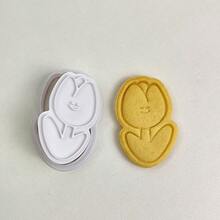 6pcs Minimalist Tulip Cookie Cutter, Cute Cartoon Flower Baking Tool, Suitable For Spring DIY Desserts And Baby Shower Party - View 7