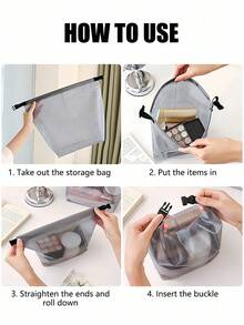 Bolsa de malla portátil para ducha con diseño de asa, bolsa impermeable para artículos húmedos, adecuada para trajes de baño y toallas de mujeres y hombres, 1 pieza bolsa de aseo de viaje, bolsa de playa, caja organizadora de cosméticos, ideal para viajes, gimnasio, camping, dormitorio, playa, uso en baño, bolsa de aseo esencial para el hogar y regreso a la escuela, bolsa de ducha, bolsa impermeable, caja de almacenamiento de gran capacidad, esencial de viaje, esencial de viaje para mujeres, esencial de viaje en crucero, esencial de vacaciones, suministros de viaje - Multicolor - Ver 5