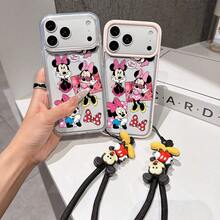 This Disney Mickey Mouse Lanyard Phone Case Is Fully Covered In TPU Material, Features Strong Magnetic Closure, Is Shockproof And Lightweight, And Is Compatible With IPhone17/16/11/13/15/15 Plus/15 Pro/15 Pro Max/12/14 Pro Max/11 Pro Max/12 Pro/12 Pro Max/13. This Phone Case Is A Popular Birthday Gift Or Business Gift Choice; It Is Durable, Stain- And Fingerprint Resistant, And Suitable For Both Men And Women. The Set Also Includes A Mickey Mouse Phone Case And A Mickey Mouse Plush Bracelet, Making It A Perfect Gift For Friends And Family. This Stylish Phone Case Is Fun, Lightweight, And Durable. IPhone17 Pro Max Phone Case, Minnie Mouse Phone Case. - 粉色 - 查看 3