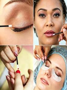 500/300/100/50 piezas Brochas desechables para labios, aplicadores de brillo labial con mango negro y rosa, brochas suaves con felpa para labios, adecuadas para lápiz labial, brillo labial, sombra de ojos, extensión de pestañas, desmaquillaje, manicura y otras herramientas de maquillaje portátiles. Brochas de maquillaje multiusos económicas y prácticas para uso en salones de belleza y en el hogar. - Multicolor - Ver 3