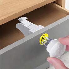 4pcs/3pcs Magnetic Invisible Child Safety Cabinet Lock, Baby Safety Lock - The Most Secure, Fastest, And Most Convenient Multi-Function Adhesive Safety Lock Buckle, No Screws Or Tools Required - Multicolor - View 4