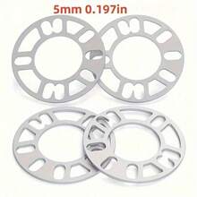 Bộ 2 miếng đệm chuyển đổi bánh xe ô tô bằng hợp kim nhôm đa năng, vòng có vân, độ dày 3mm/5mm/8mm/10mm, thiết kế trung tâm dùng để chuyển đổi bánh xe, tương thích với cả bánh xe 4 và 5 chấu. - trục bánh xe - Xem 7