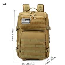 50L/30L Elite Tactical Backpack, Heavy Duty 3-Day MOLLE Emergency Survival Bag, Super Durable Work Backpack, Suitable For Men Outdoor Adventure Hiking Camping Travel Back To School - Multicolor - View 11