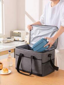 Nouveau sac isotherme pour pique-nique et camping en plein air en 2026, sac de rangement pour voiture en tissu Oxford, sac de pique-nique extérieur grande capacité, convient pour le stockage de sac de pique-nique extérieur lors des sorties printanières et estivales. - A - Voir 2