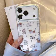 Funda de teléfono con estrellas azules transparentes y brillo en relieve, adecuada para 17 Pro, 16, 13/15 con brillo transparente, a prueba de golpes 14, apta para 17, con estilo lindo, creativo, geométrico, de dibujos animados, adorable, fresco, de nicho, estilo Ins - transparente - Ver 10