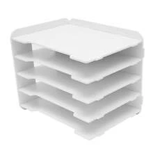 5-Tier Stackable Letter Tray Home Office Desk Paper Document Organizer File Tray - View 9