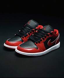 Nike Air Jordan 1 Low 'Men's Patent Varsity Red Black' HV4089-006 - 紅黑色 - 查看 3