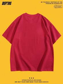 Nueva Colección Verano 2026, Estilos Unisex, Camiseta de Cuello Redondo con Estampado Creativo y Divertido de Dibujos Animados, Algodón Puro, Moda de Verano, Manga Corta, Estilo Casual para Salidas Diarias, Tallas: S–7XL |     Se envía en 24 horas. Camiseta de mujer con estampado retro vintage. - Rojo - Ver 3