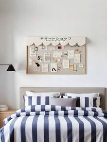 1pc No-Drill Felt Bulletin Board, Removable Wall-Mounted Memo Board For Office, Classroom, Study, Reusable Felt Pin Board, Minimalist European Style Creative Wall Organizer For Notes/Photos/Posters, Suitable For Bedroom, Study, Office, Classroom, Dorm, Apartment - 1PC - View 5