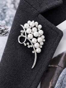 Broches fleuries de perles à la mode - épingles de revers élégantes pour femmes, accessoires de bijoux unisexes pour les fêtes décontractées / cadeaux pour amis, décorations - fleur de perle - Voir 12